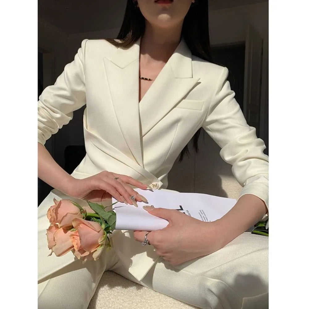 White Blazer & Pants Set
