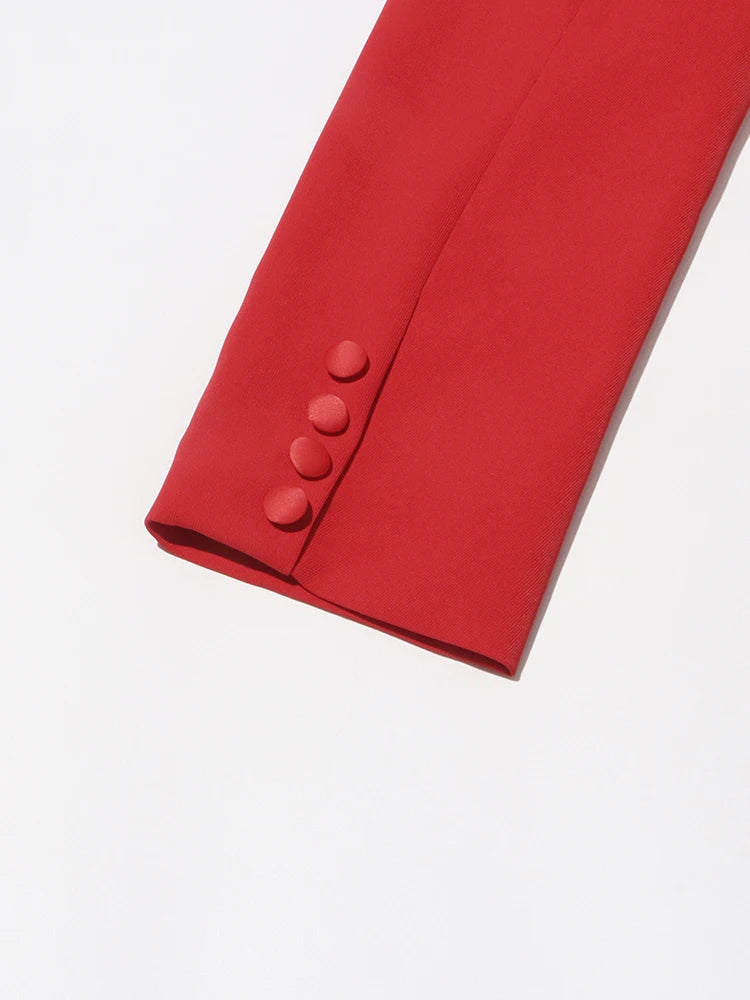 Lapel Hollow Out Top High Waist Wide Leg Pan