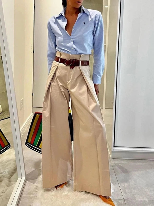 Apricot Pleated Commuter Pants