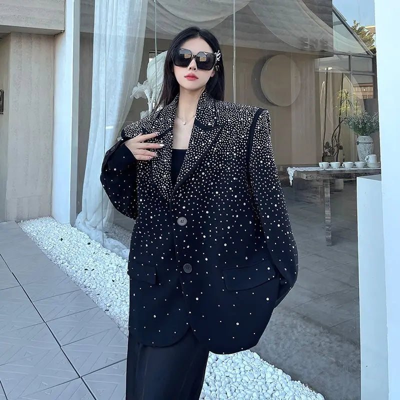 Diamond Studded Black Blazer