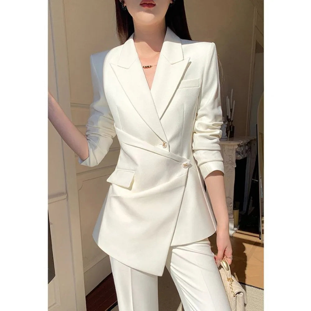 White Blazer & Pants Set