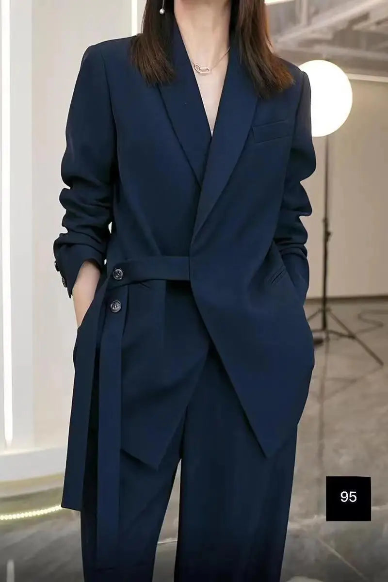 Matching Set Loose Blazers Wide Leg Pants