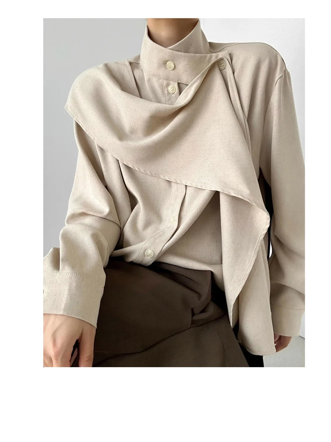 Chic Beige Button Shirt