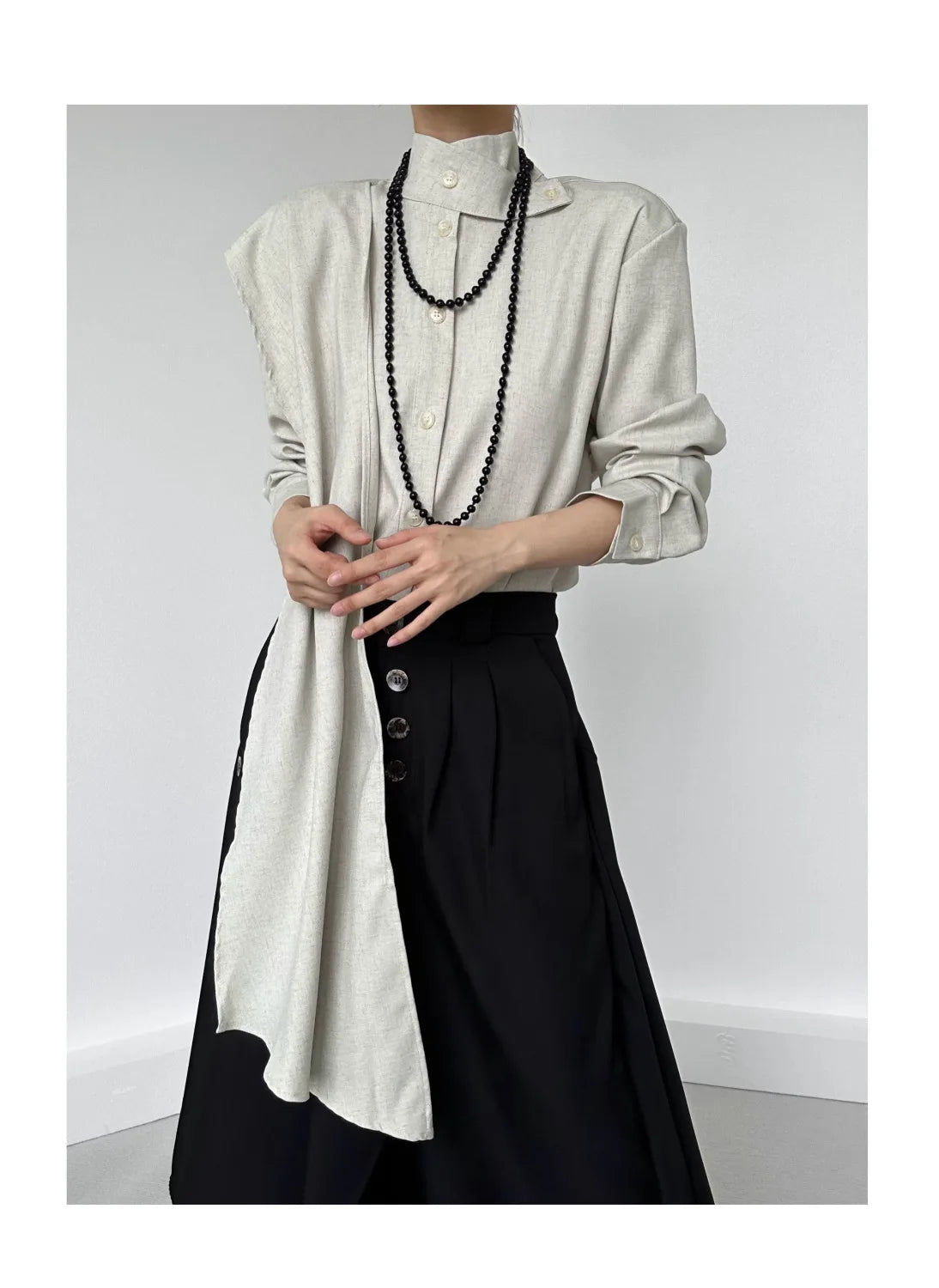 Chic Beige Button Shirt