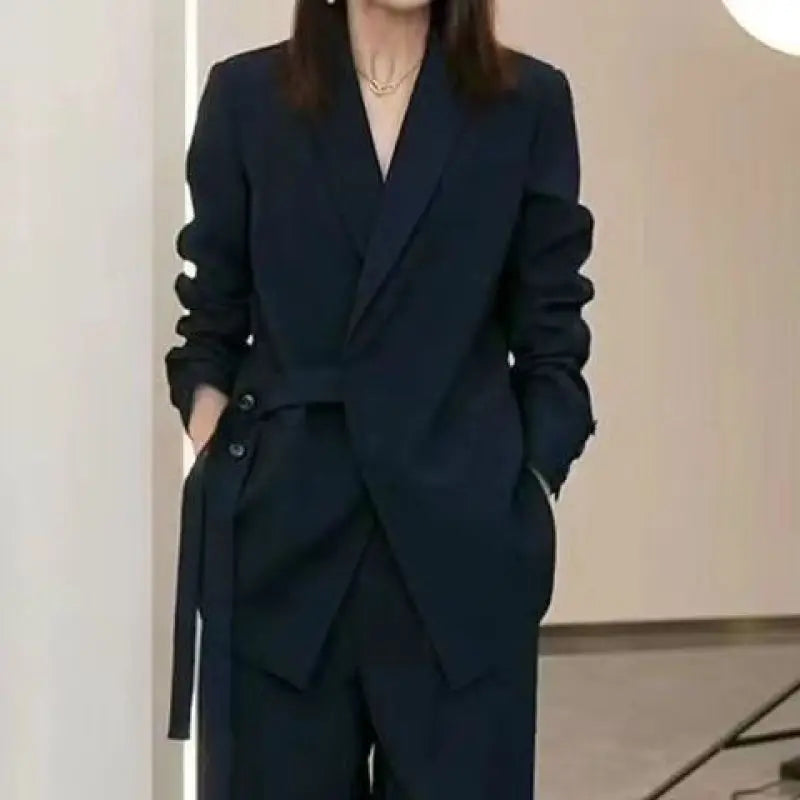 Matching Set Loose Blazers Wide Leg Pants