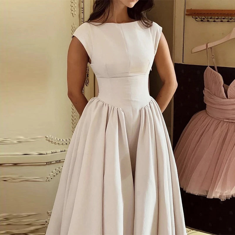 High Waist Pleated Party Dress