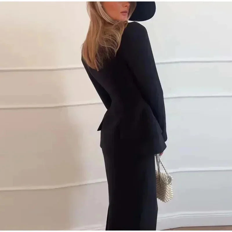 Elegant Skirt & Jacket Set