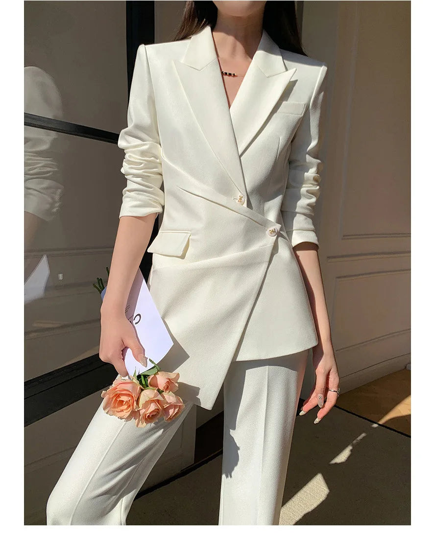 White Blazer & Pants Set