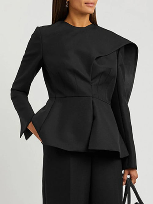 Black Peplum Blazer