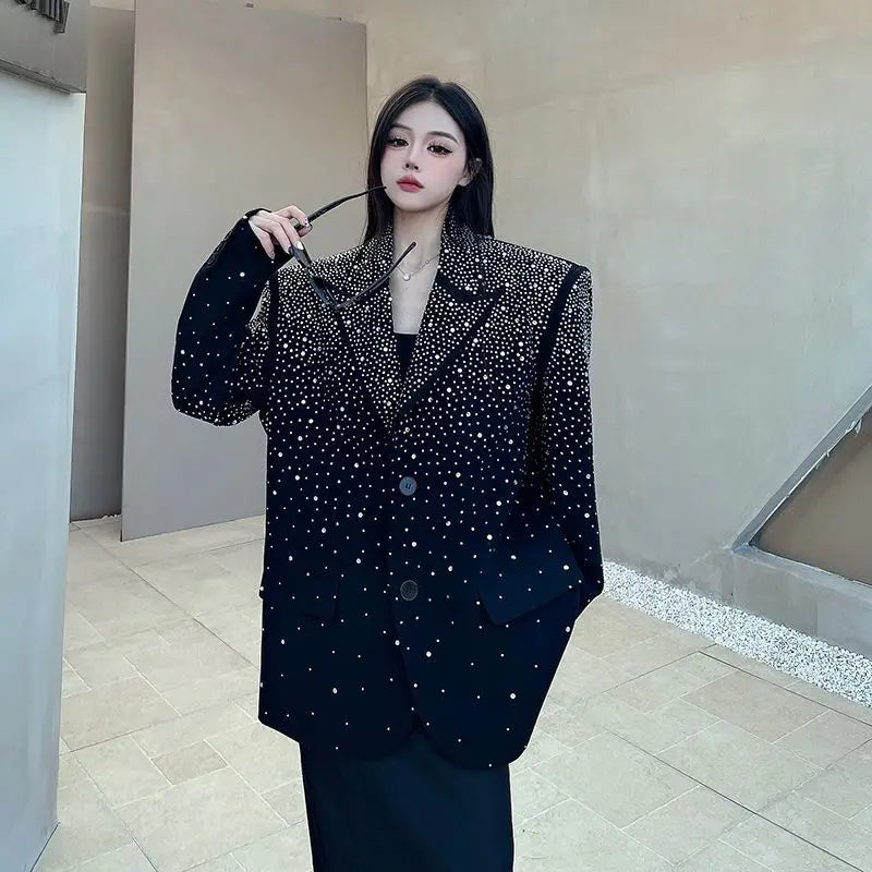 Diamond Studded Black Blazer