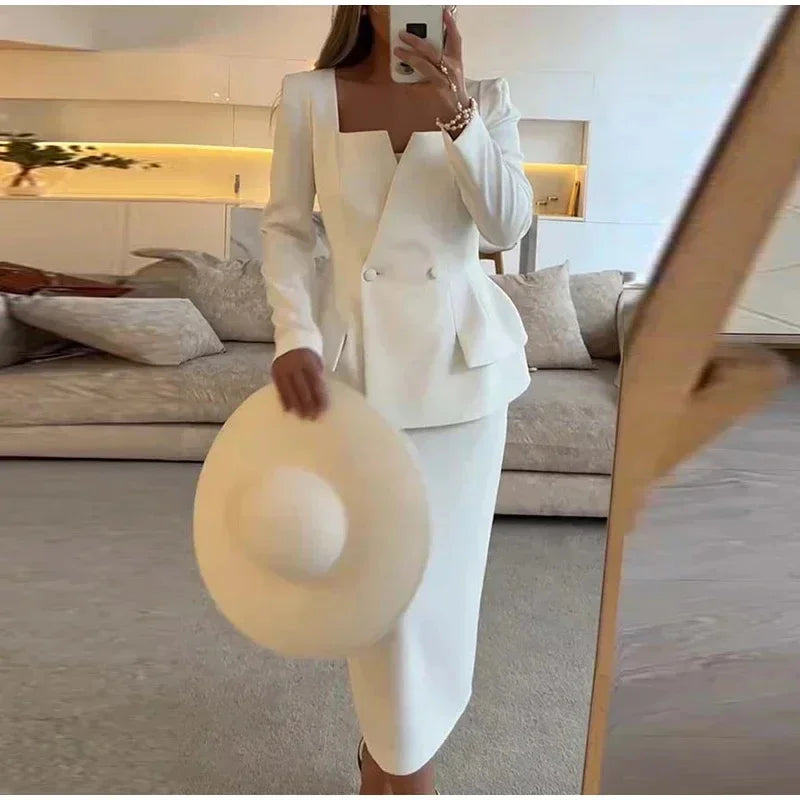 Elegant Skirt & Jacket Set