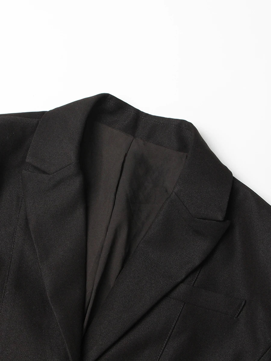 Cutout Notched Blazer