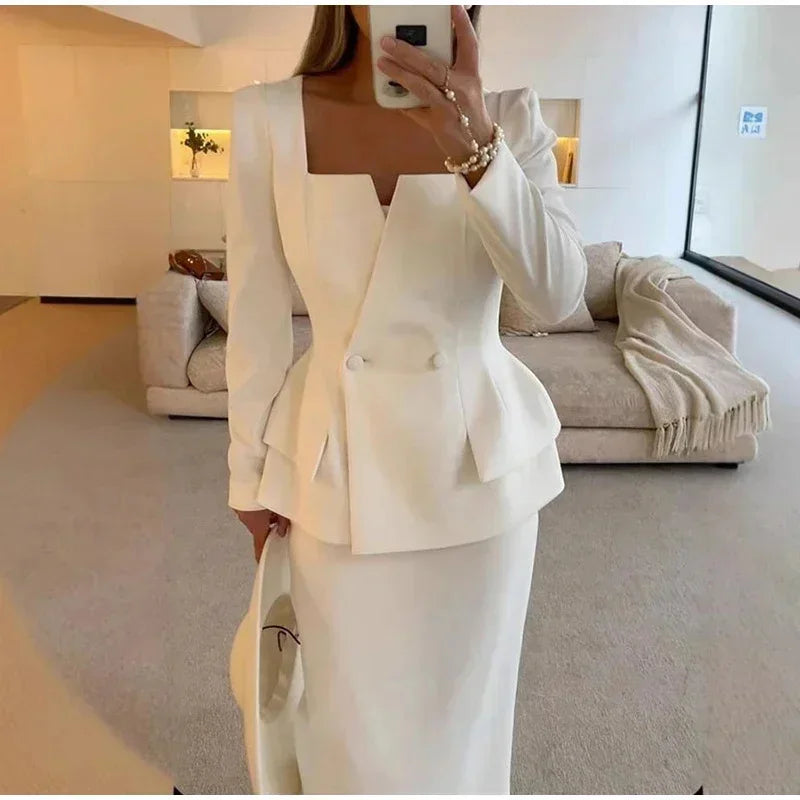 Elegant Skirt & Jacket Set