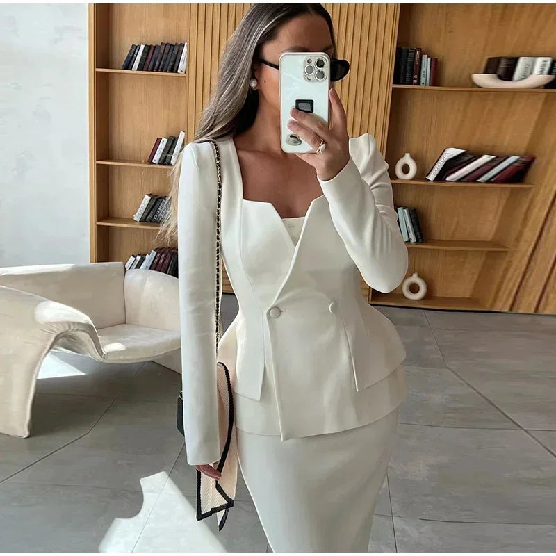 Elegant Skirt & Jacket Set