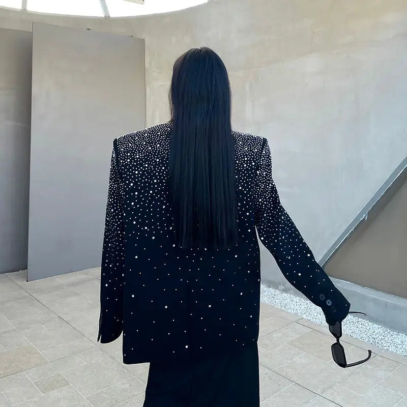 Diamond Studded Black Blazer