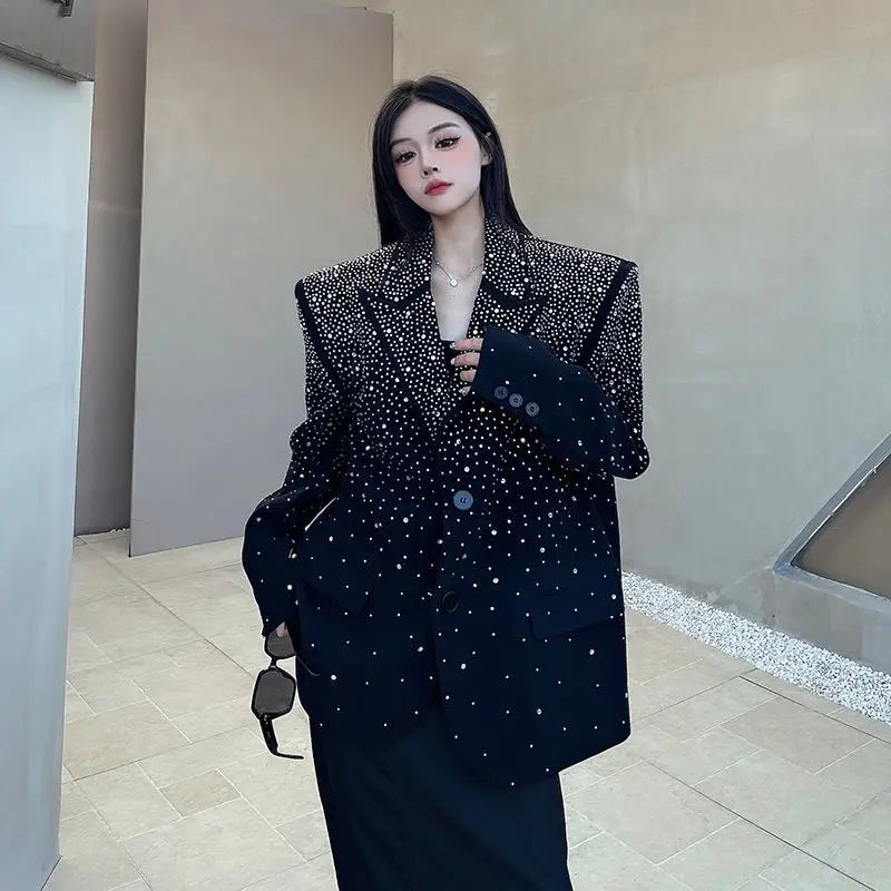 Diamond Studded Black Blazer