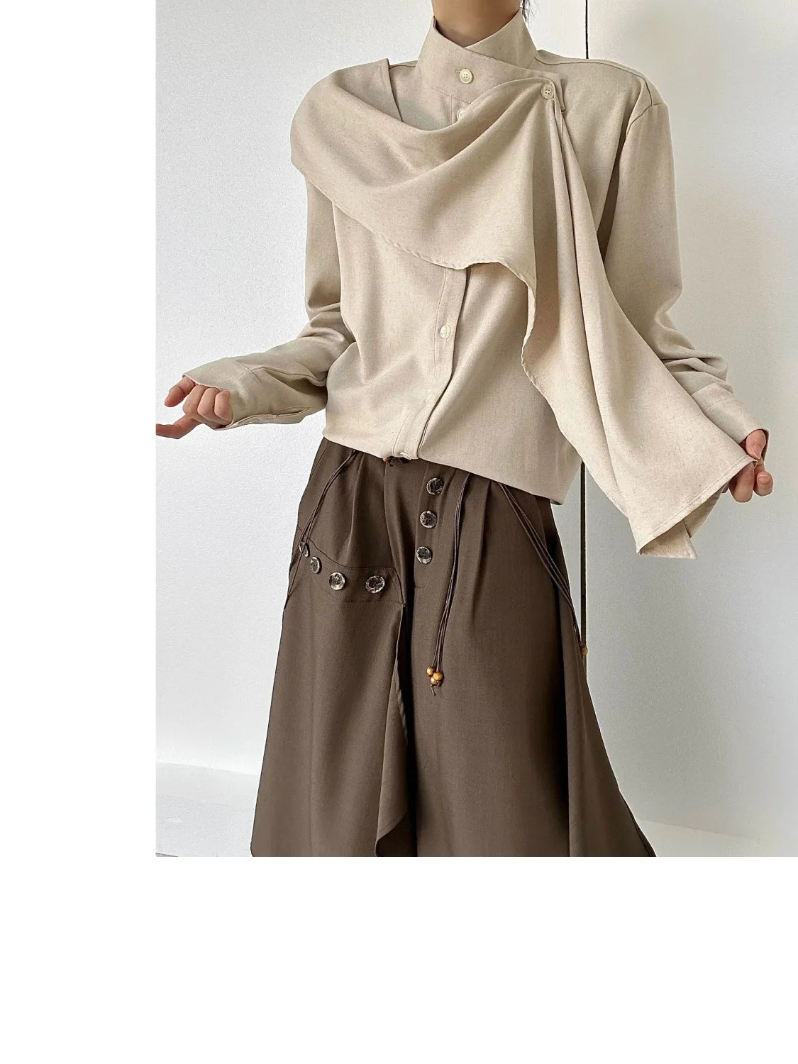 Chic Beige Button Shirt