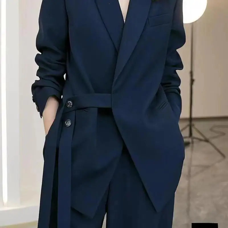 Matching Set Loose Blazers Wide Leg Pants