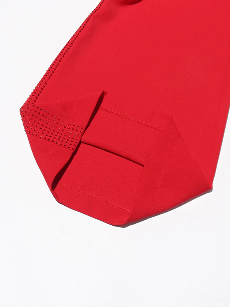 Lapel Hollow Out Top High Waist Wide Leg Pan