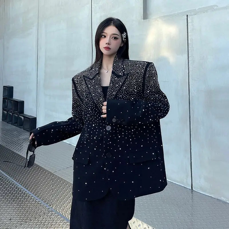 Diamond Studded Black Blazer