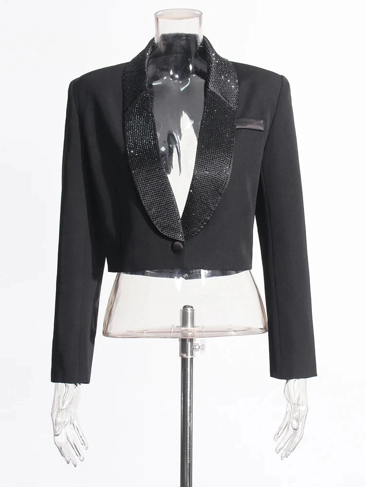 Lapel Hollow Out Top High Waist Wide Leg Pan
