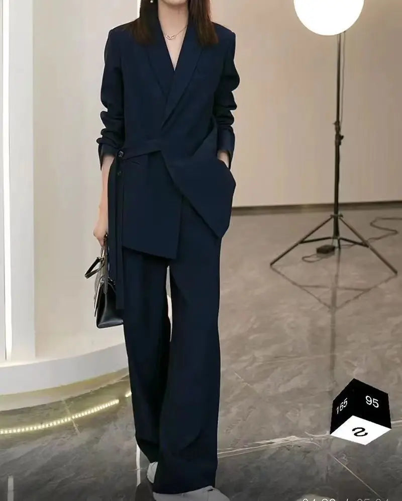 Matching Set Loose Blazers Wide Leg Pants