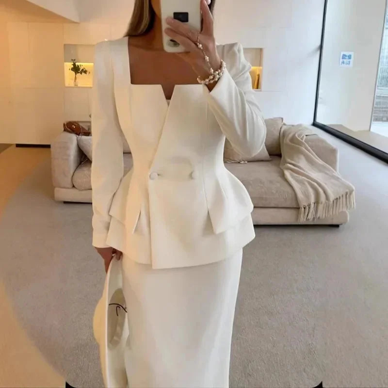 Elegant Skirt & Jacket Set