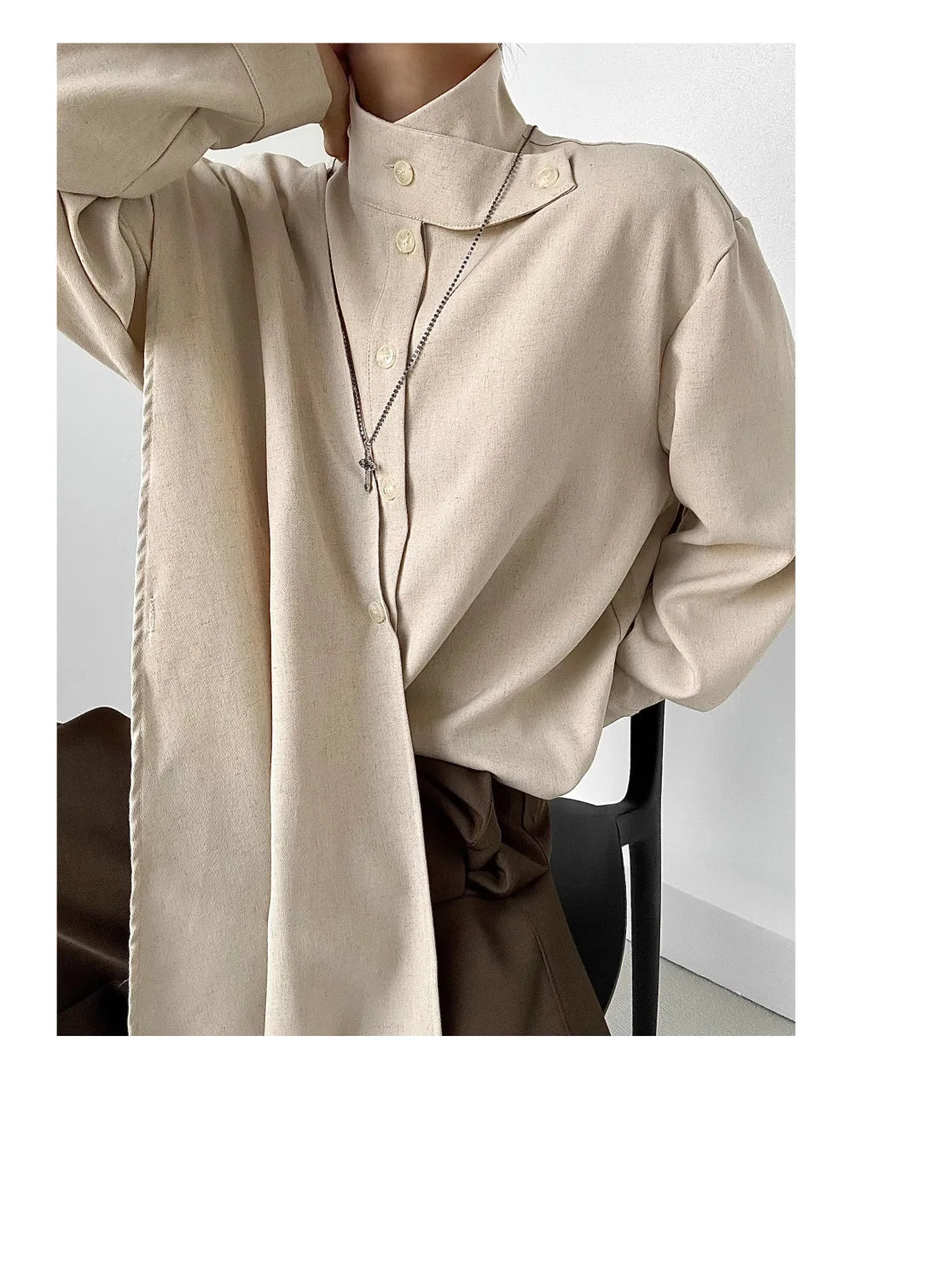 Chic Beige Button Shirt