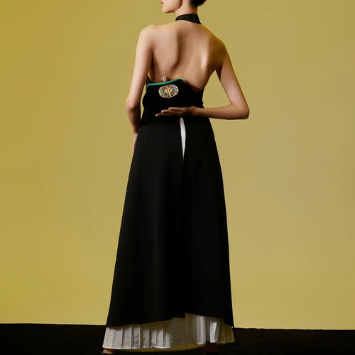 Black & White Pleated Set
