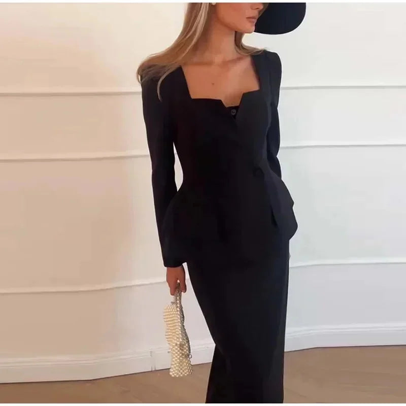 Elegant Skirt & Jacket Set