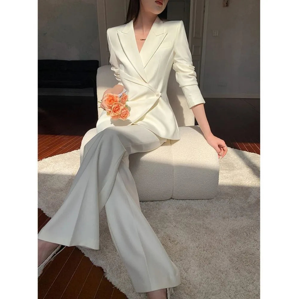 White Blazer & Pants Set