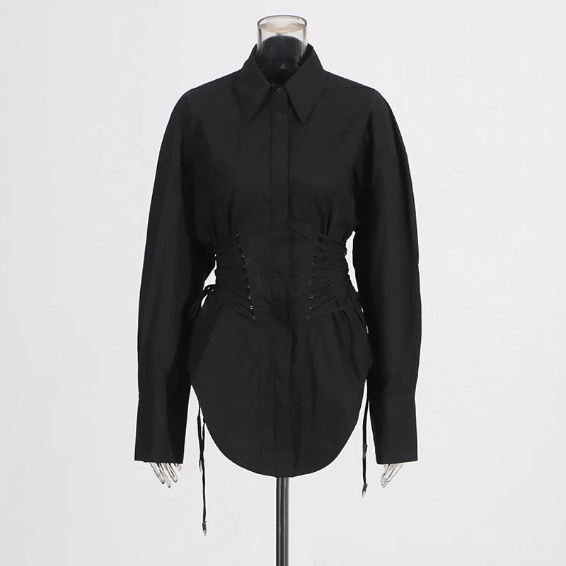 Lapel Spliced Shirt