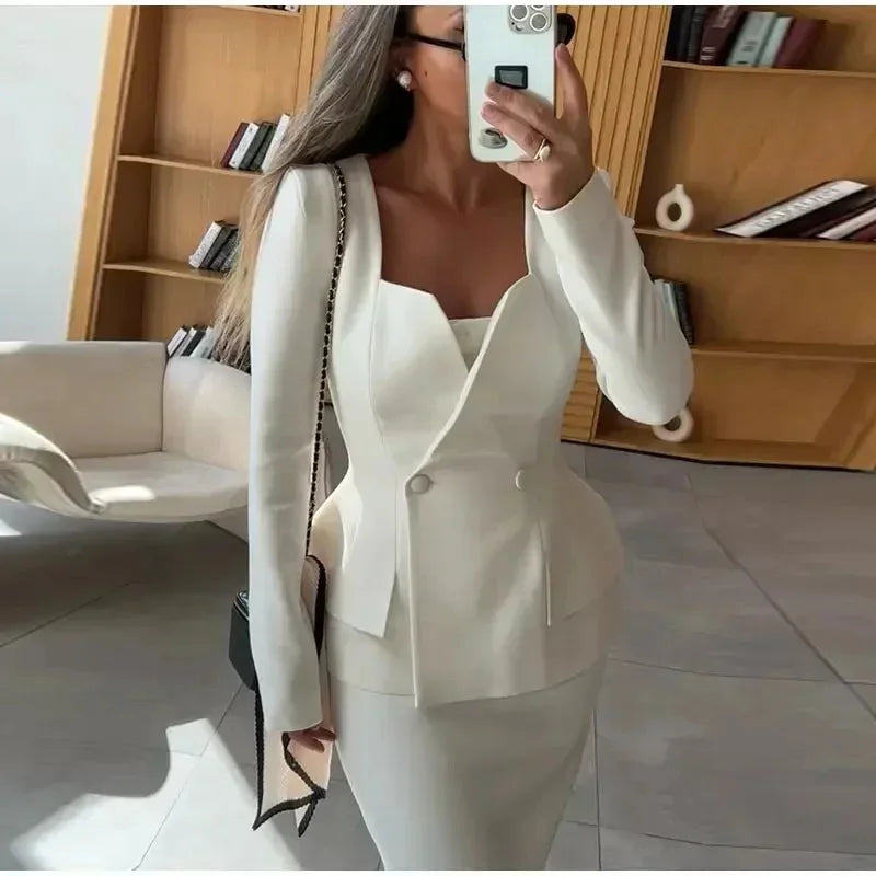 Elegant Skirt & Jacket Set