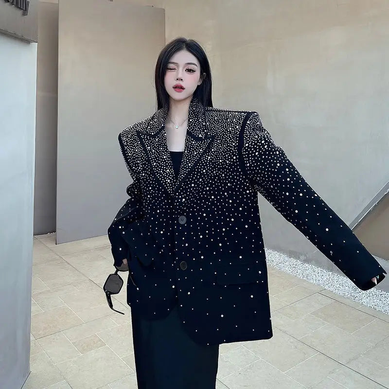 Diamond Studded Black Blazer