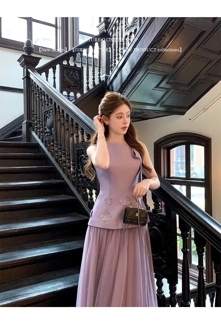 Sleeveless Slim Waist Dress