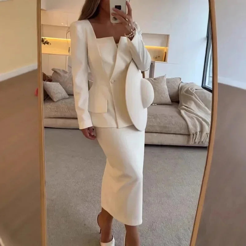 Elegant Skirt & Jacket Set